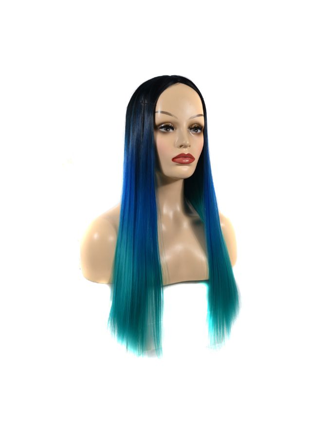 Voberry Cosplay Party Long Straight Hair Wig Multicolour 20x5x5cm - Image 4