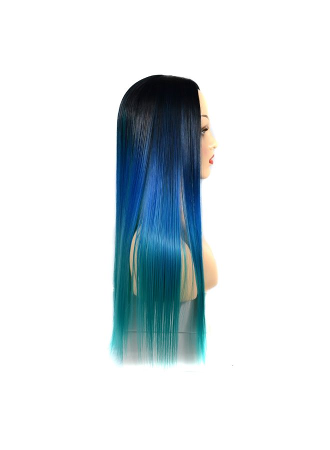 Voberry Cosplay Party Long Straight Hair Wig Multicolour 20x5x5cm - Image 2