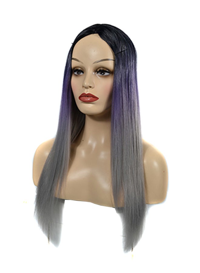 Voberry Cosplay Party Long Straight Hair Wig Multicolour 20x5x5cm - Image 1