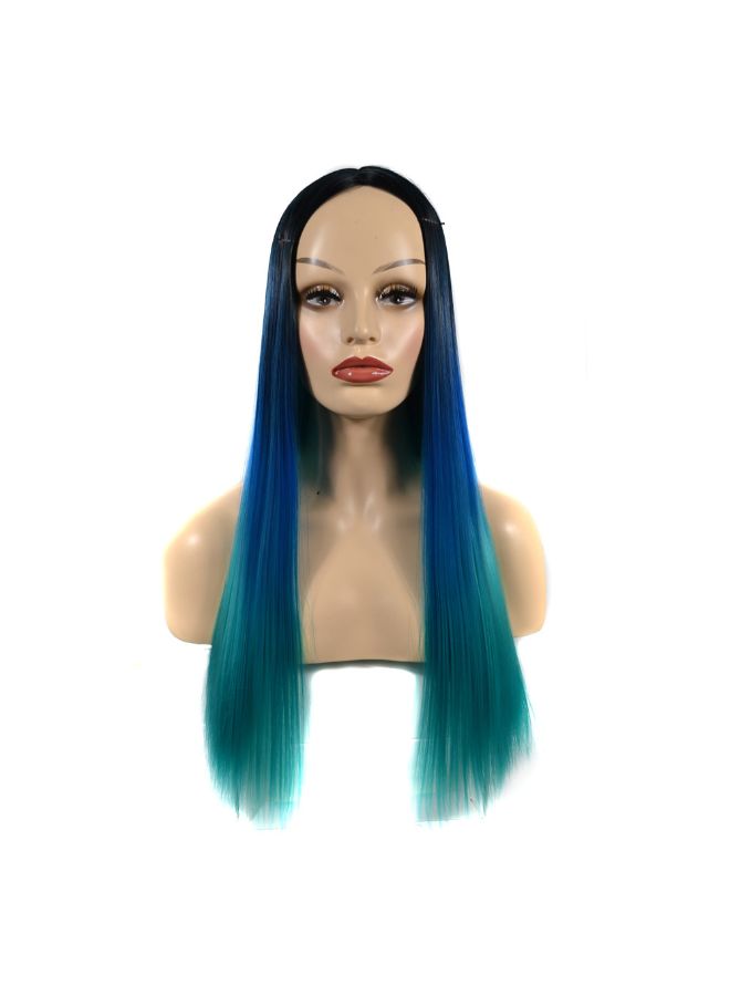 Voberry Cosplay Party Long Straight Hair Wig Multicolour 20x5x5cm - Image 3