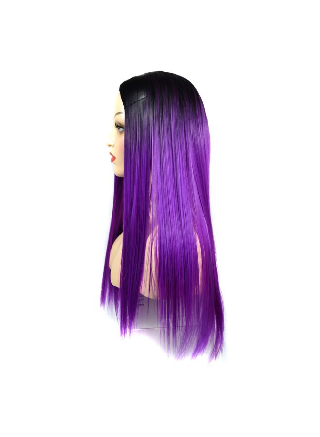 Voberry Cosplay Party Long Straight Hair Wig Multicolour 20x5x5cm - Image 3