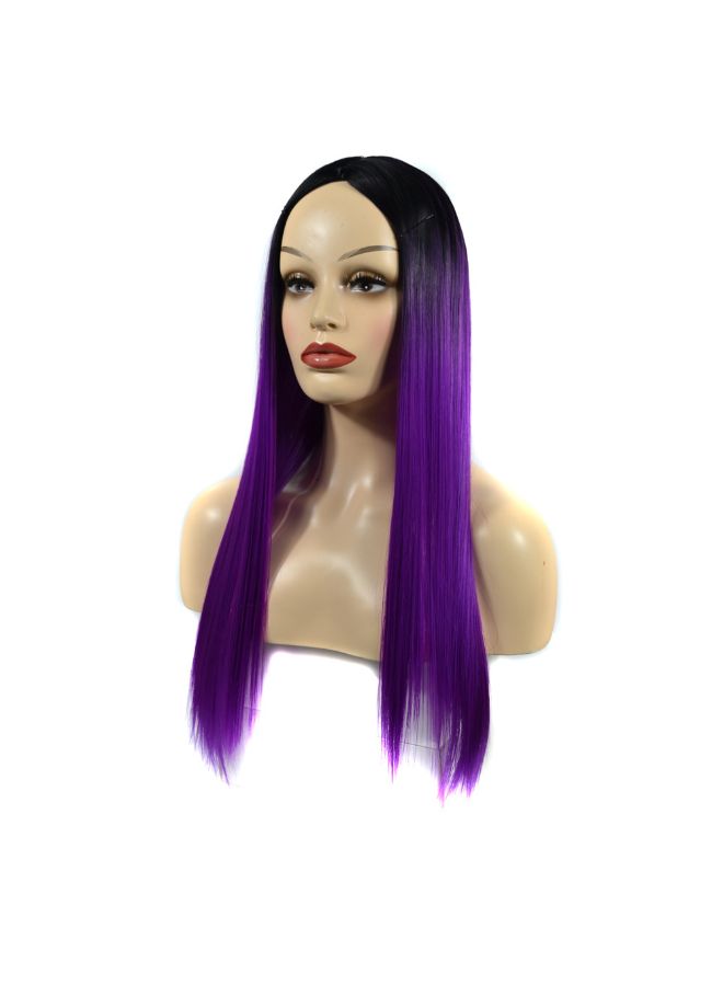 Voberry Cosplay Party Long Straight Hair Wig Multicolour 20x5x5cm - Image 5