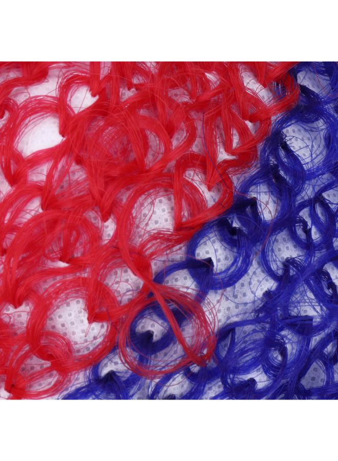 Voberry Russia 2018 Football Theme Fluffy  Wig Multicolour 18x10x5cm - Image 3