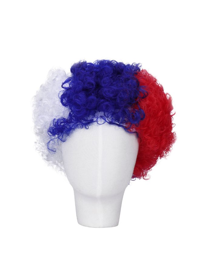 Voberry Russia 2018 Football Theme Fluffy  Wig Multicolour 18x10x5cm - Image 4