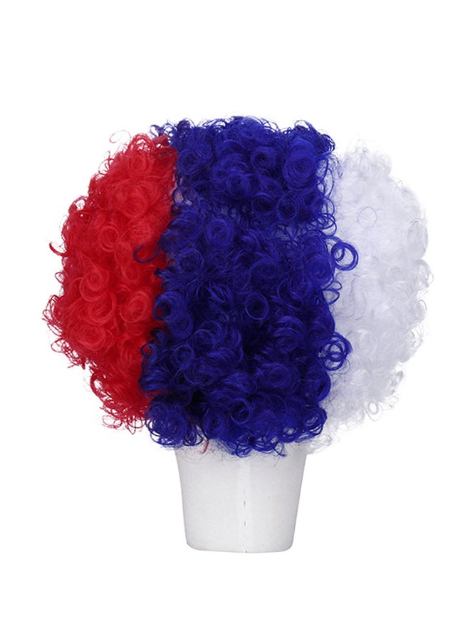 Voberry Russia 2018 Football Theme Fluffy  Wig Multicolour 18x10x5cm - Image 1