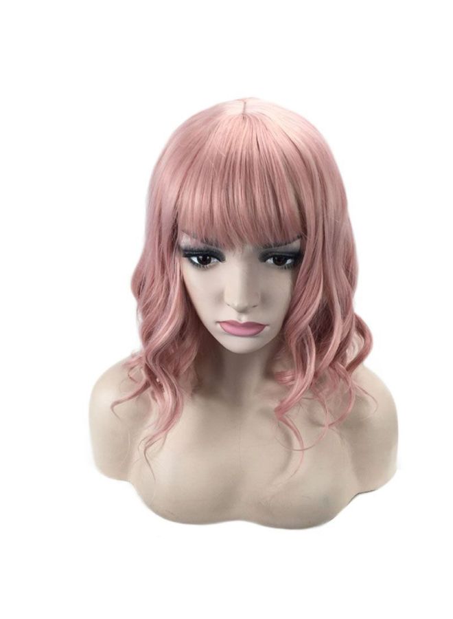 Voberry Synthetic Short Curly Wig With Air Bang Rose 20x18x3cm - Image 5