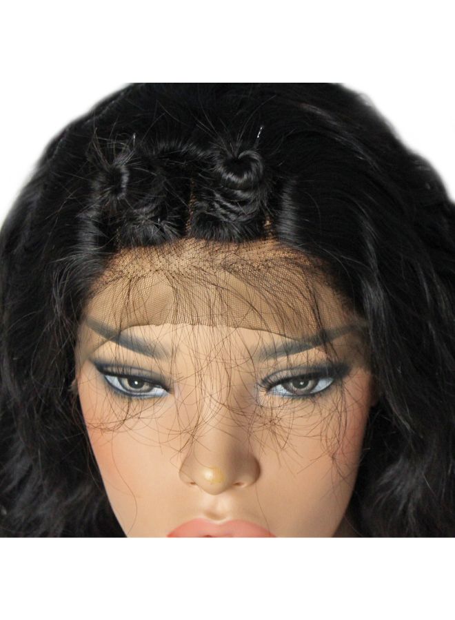 Voberry Brazilian Less Lace Front Full Wig Black 18x15x3cm - Image 2