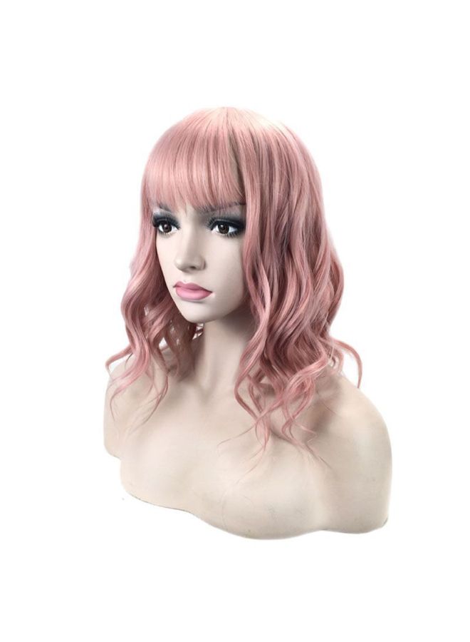 Voberry Synthetic Short Curly Wig With Air Bang Rose 20x18x3cm - Image 3