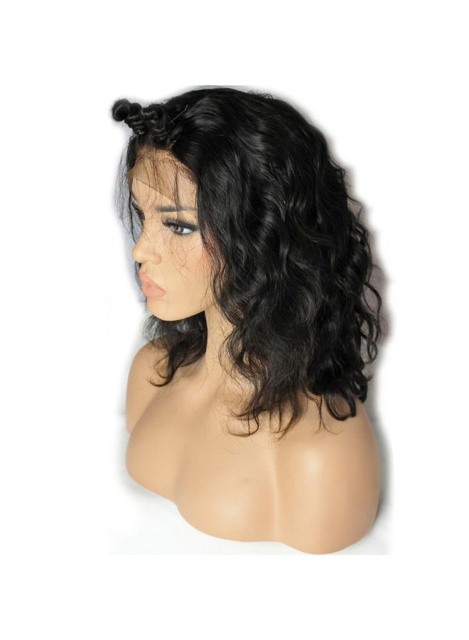 Voberry Brazilian Less Lace Front Full Wig Black 18x15x3cm - Image 4