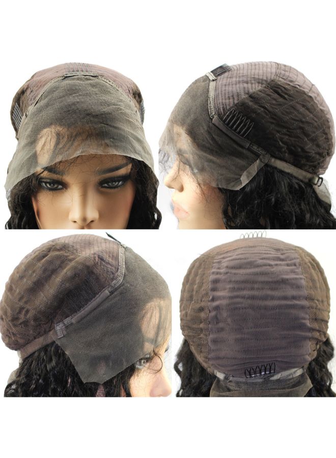 Voberry Brazilian Less Lace Front Full Wig Black 18x15x3cm - Image 5