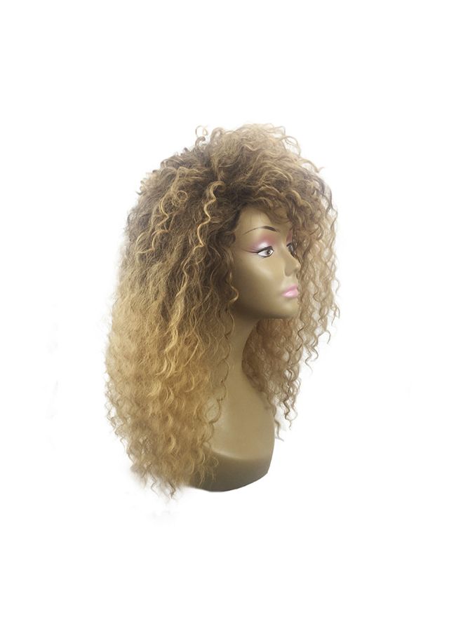فوبيري شعر مستعار اصطناعي متجعد بلوند 22x14x3سم - Image 2