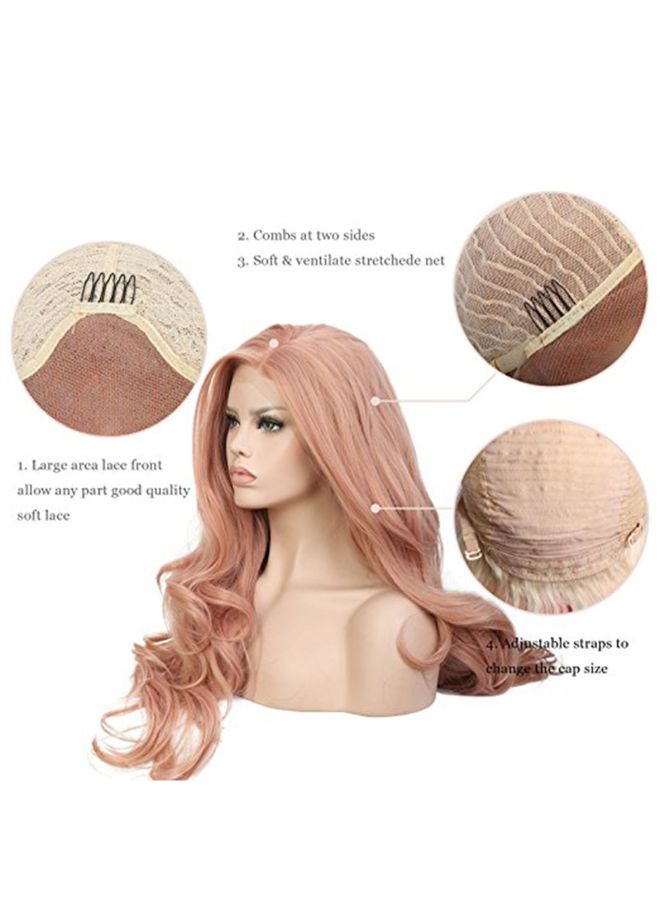 فوبيري شعر مستعار طويل ومموج ومجعد ومصنوع من الألياف الصناعية روز 22x15x3Ø³Ù†ØªÙŠÙ…ØªØ± - Image 5