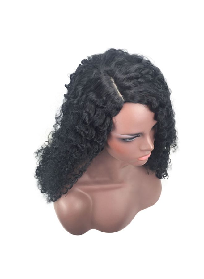 Voberry Brazilian Short Wavy Curly Parting High Temperature Fiber Wig Black 20x18x3cm - Image 2