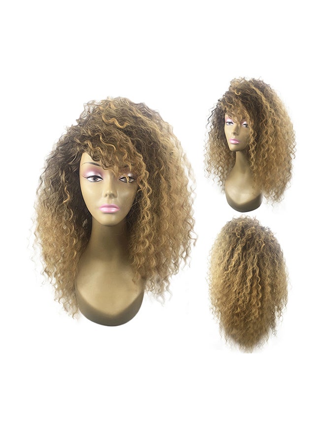 فوبيري شعر مستعار اصطناعي متجعد بلوند 22x14x3سم - Image 1