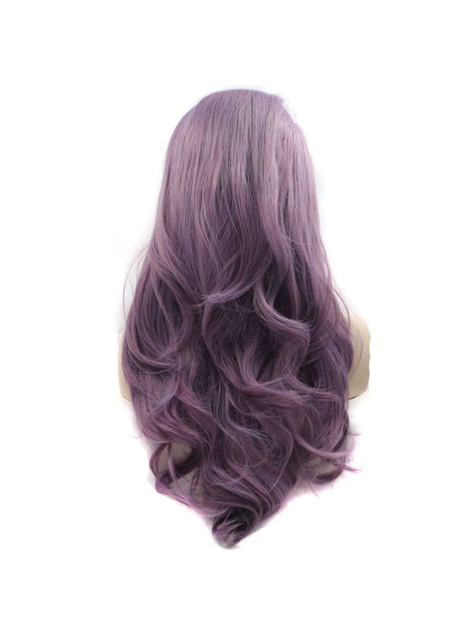 Voberry Synthetic  Long Wave Curly Wig Purple 22x15x3cm - Image 5