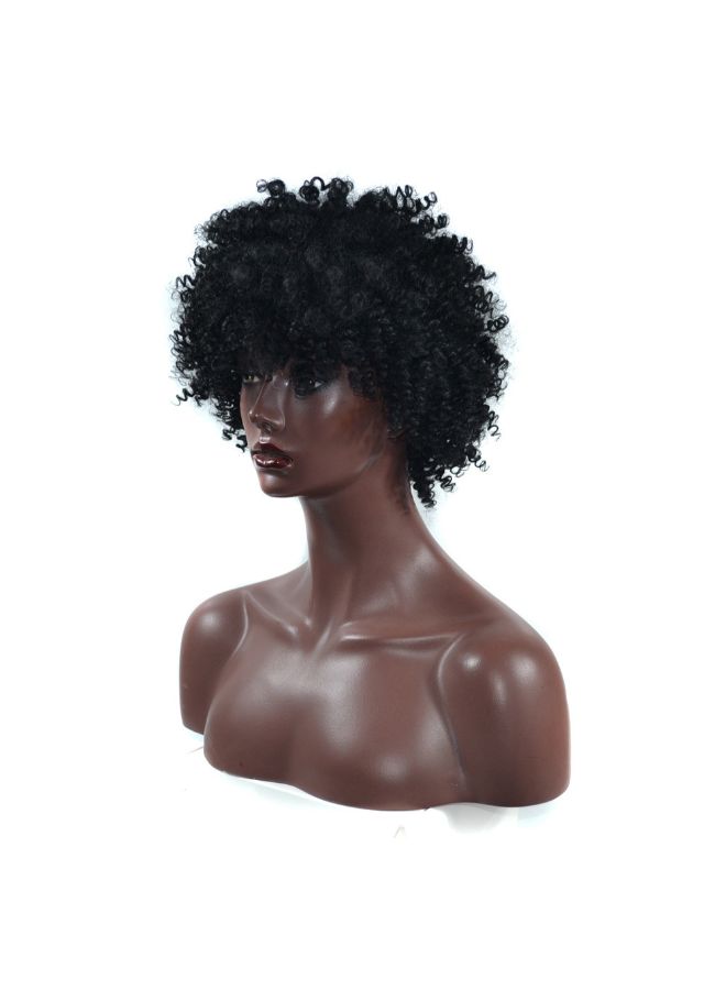 Voberry Fluffy Roll Explosion Curls Hair Wig Black 15x15x5cm - Image 3