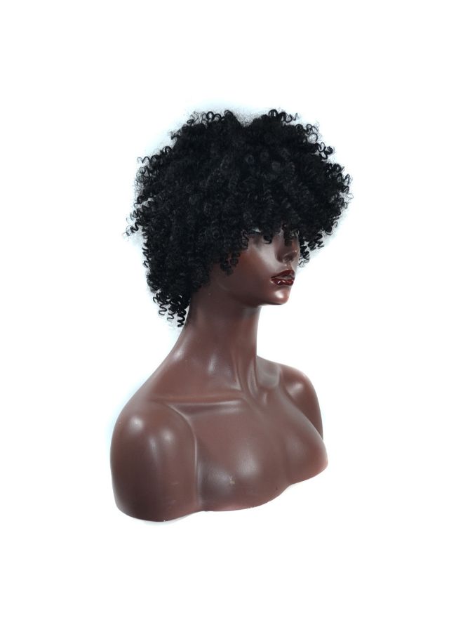 Voberry Fluffy Roll Explosion Curls Hair Wig Black 15x15x5cm - Image 2