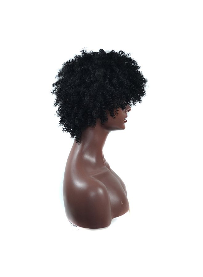 Voberry Fluffy Roll Explosion Curls Hair Wig Black 15x15x5cm - Image 4