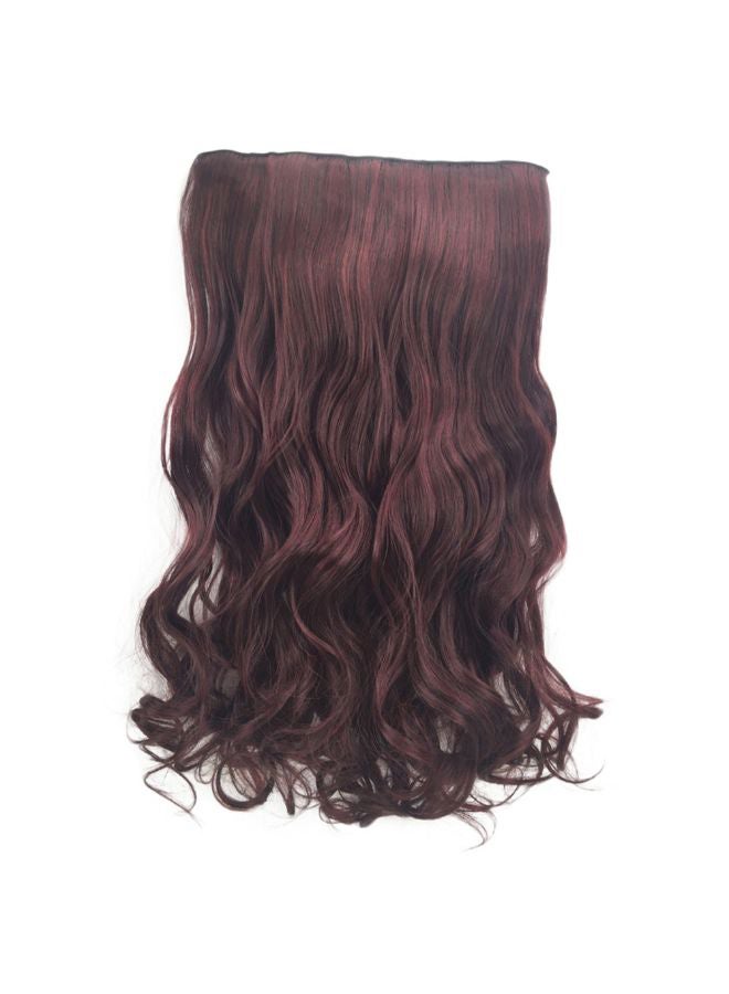 Voberry 1-Piece  5 Clip Curly Wave Roll Hair Wig Brown 18x15x3cm - Image 3