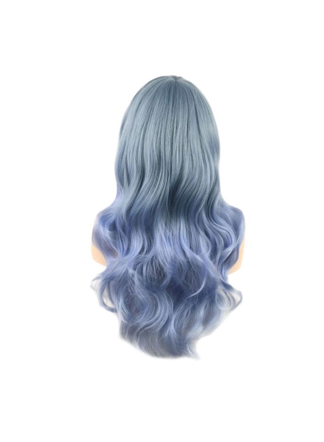 فوبيري شعر مستعار طويل وبلون متدرج للحفلات التنكرية أزرق 20x18x2سم - Image 2