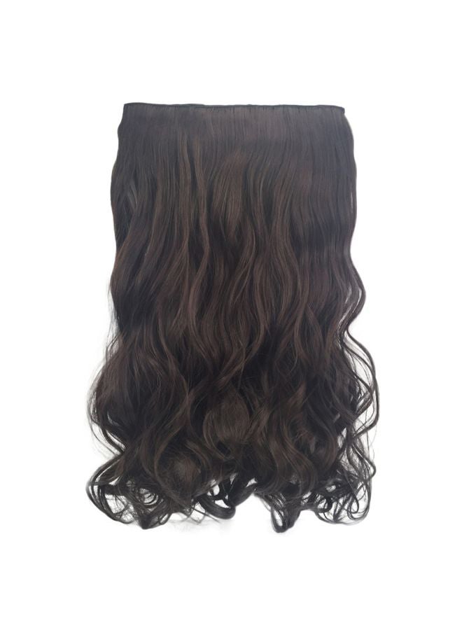 Voberry 1-Piece  5 Clip Curly Wave Roll Hair Wig Black 18x15x3cm - Image 3