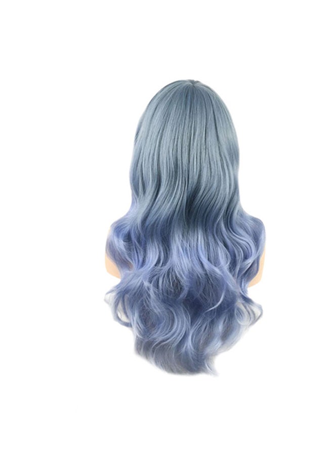 فوبيري شعر مستعار طويل وبلون متدرج للحفلات التنكرية أزرق 20x18x2سم - Image 1
