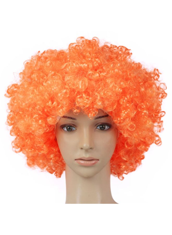 Voberry Exploding Head Clown Fans Wig Orange 25x16x9cm - Image 3