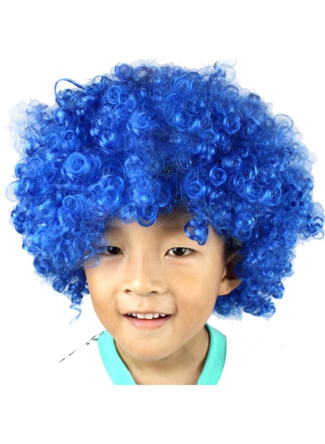 Voberry Exploding Head Clown Fans Wig Blue 25x16x9cm - Image 3