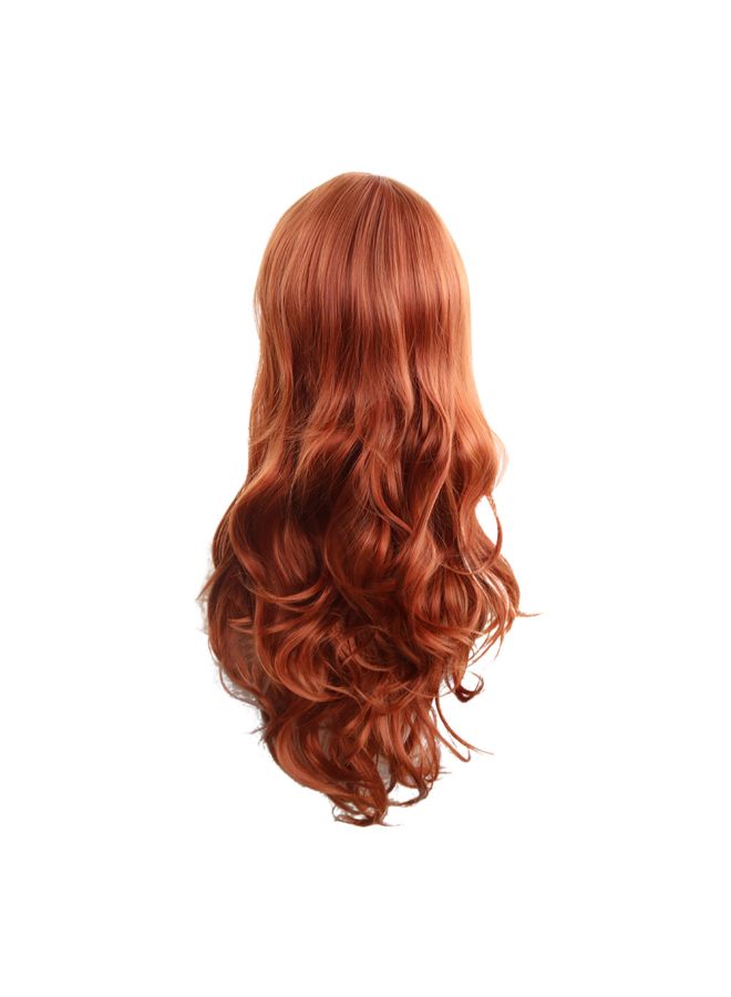 فوبيري شعر مستعار بطول كامل وتجاعيد طويلة ومقاوم للحرارة بلون أشقر بني 8x8x8سم - Image 2