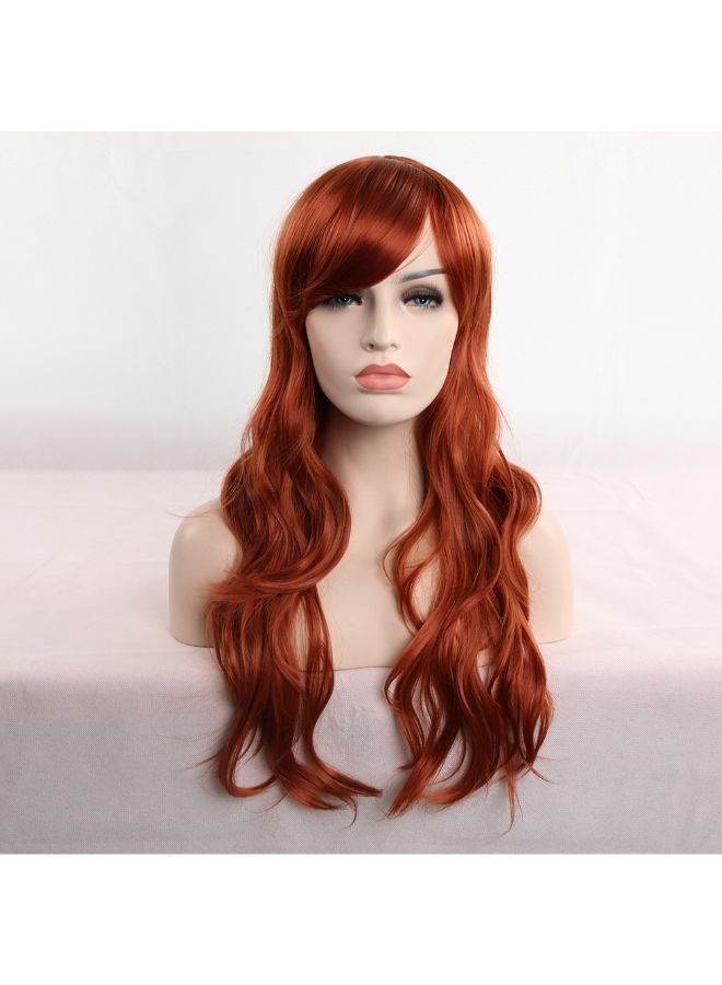 فوبيري شعر مستعار بطول كامل وتجاعيد طويلة ومقاوم للحرارة بلون أشقر بني 8x8x8سم - Image 5