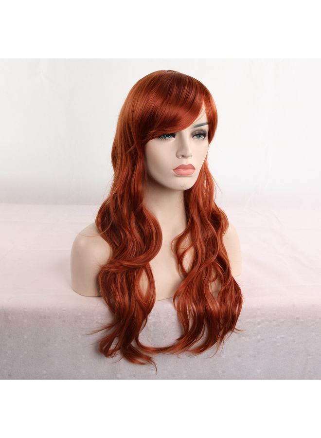 فوبيري شعر مستعار بطول كامل وتجاعيد طويلة ومقاوم للحرارة بلون أشقر بني 8x8x8سم - Image 3