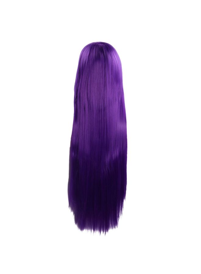 Voberry Long Straight Wig Purple 8x4x4cm - Image 2