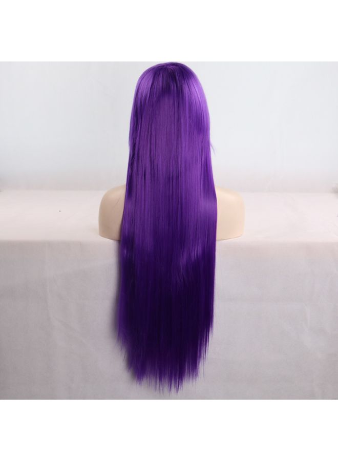 Voberry Long Straight Wig Purple 8x4x4cm - Image 5