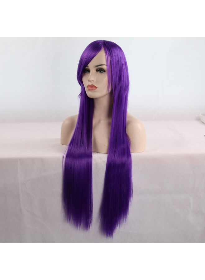 Voberry Long Straight Wig Purple 8x4x4cm - Image 4