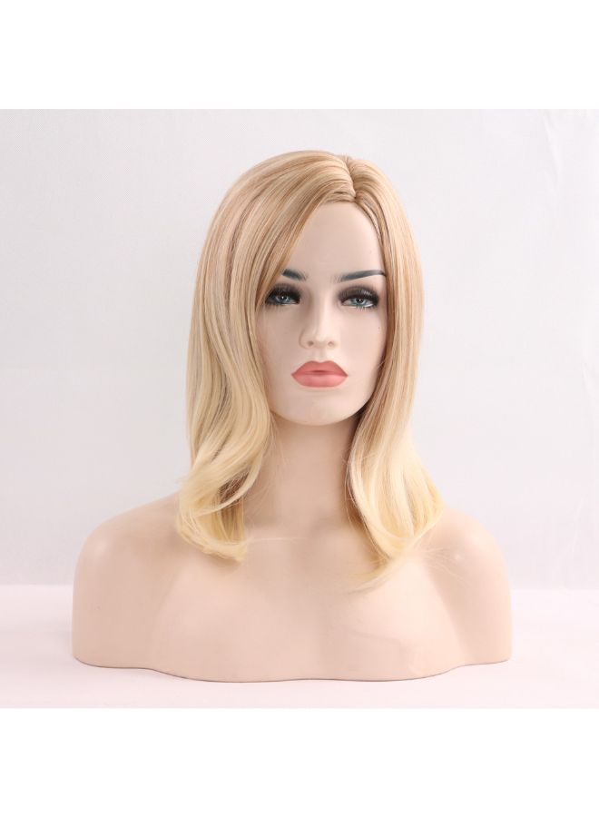 Voberry Medium Straight Hair Wig Blonde 8x8x5cm - Image 3