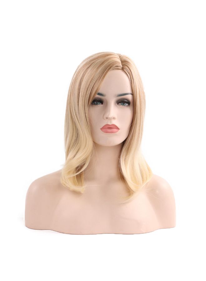 Voberry Medium Straight Hair Wig Blonde 8x8x5cm - Image 4