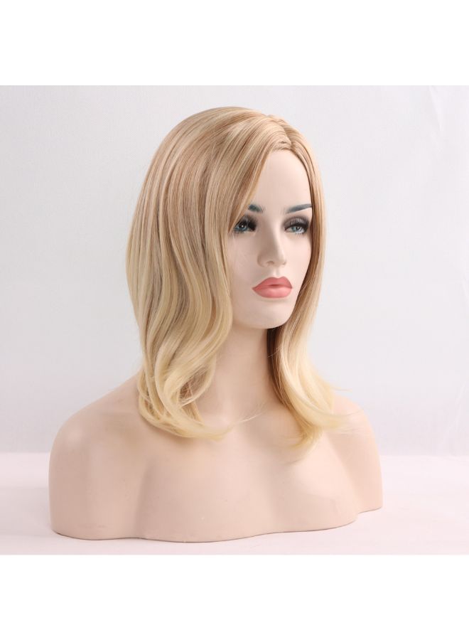 Voberry Medium Straight Hair Wig Blonde 8x8x5cm - Image 5