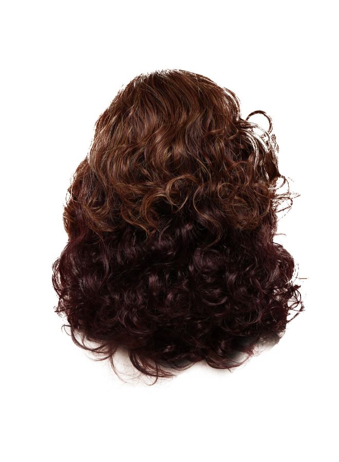 Voberry Synthetic Long Afro Curly Wig Brown 8x4x4cm - Image 2