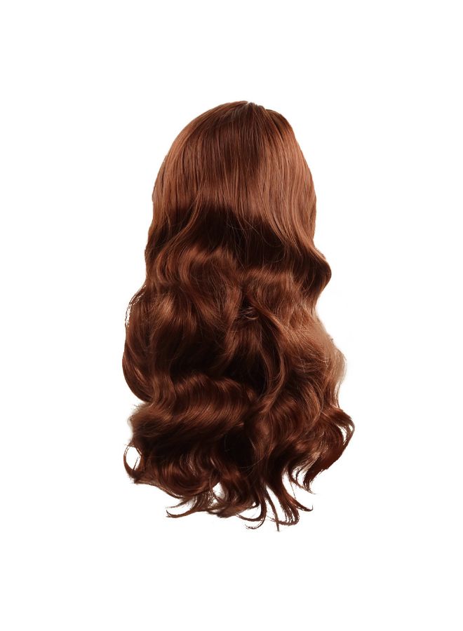 فوبيري شعر مستعار طويل مموج ملائم للأزياء التنكرية بني 8x8x4سم - Image 2