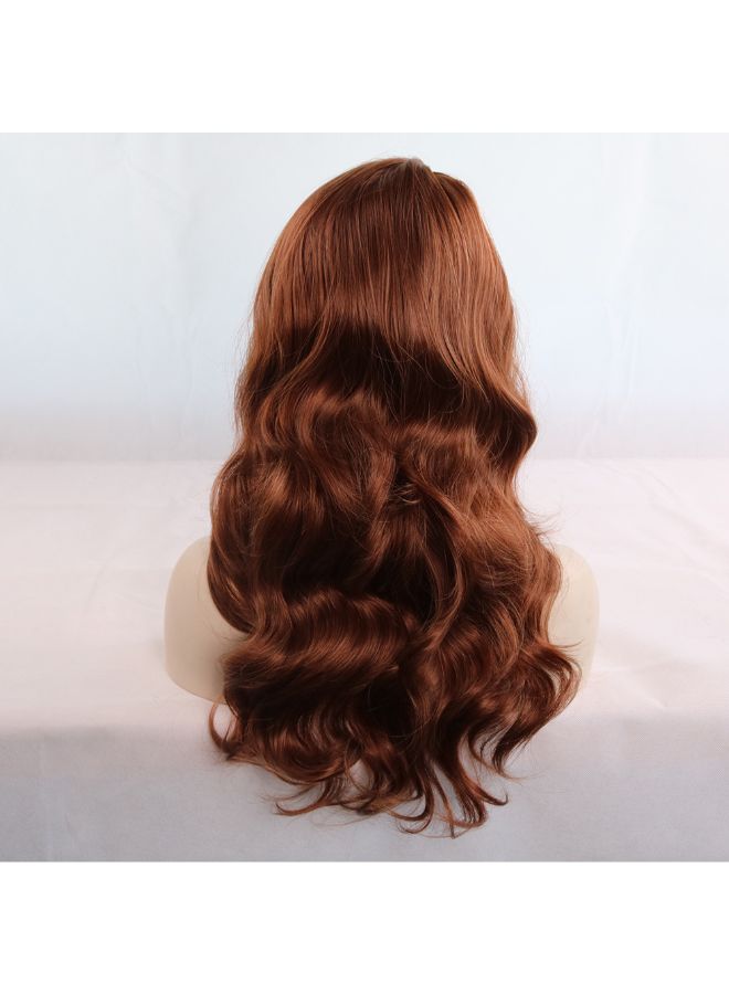 فوبيري شعر مستعار طويل مموج ملائم للأزياء التنكرية بني 8x8x4سم - Image 3