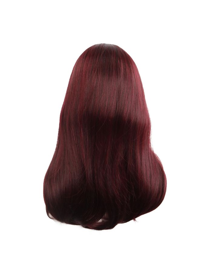Voberry Long Straight Hair Wig Wine Red 8x5x5cm - Image 2