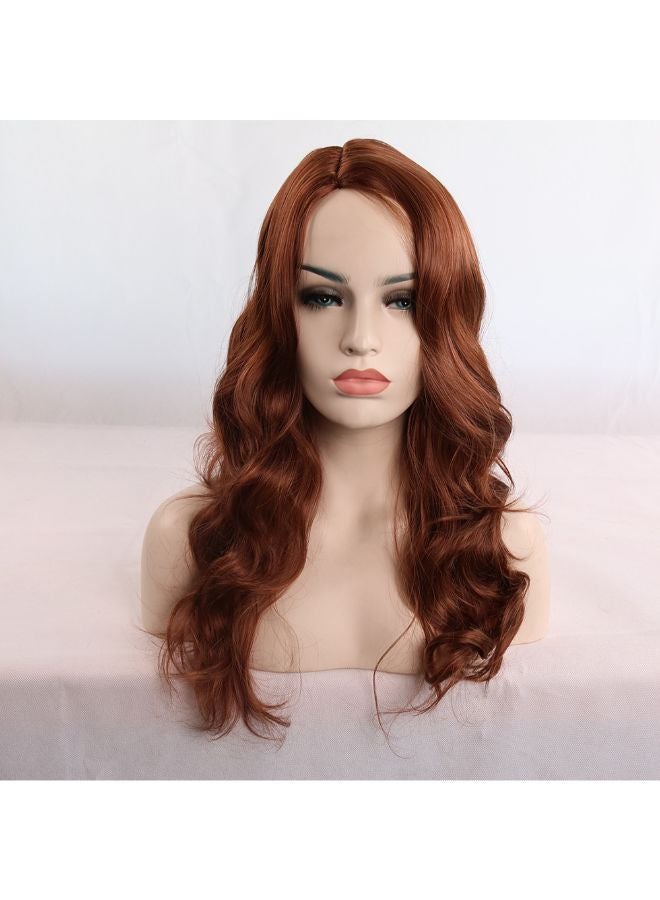 فوبيري شعر مستعار طويل مموج ملائم للأزياء التنكرية بني 8x8x4سم - Image 4