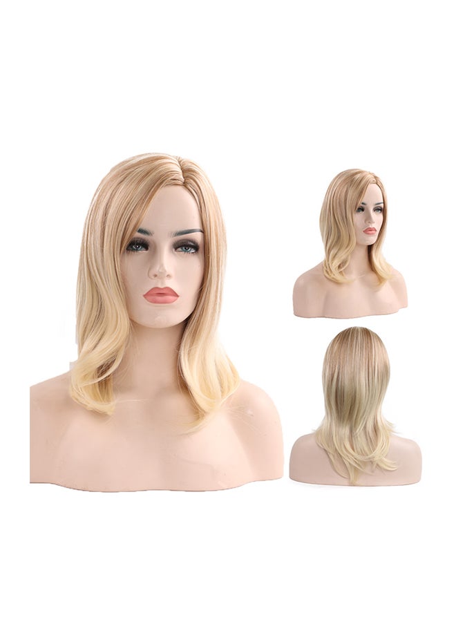 Voberry Medium Straight Hair Wig Blonde 8x8x5cm - Image 1