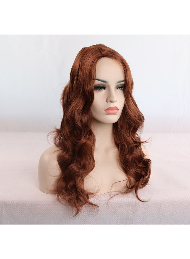 فوبيري شعر مستعار طويل مموج ملائم للأزياء التنكرية بني 8x8x4سم - Image 5