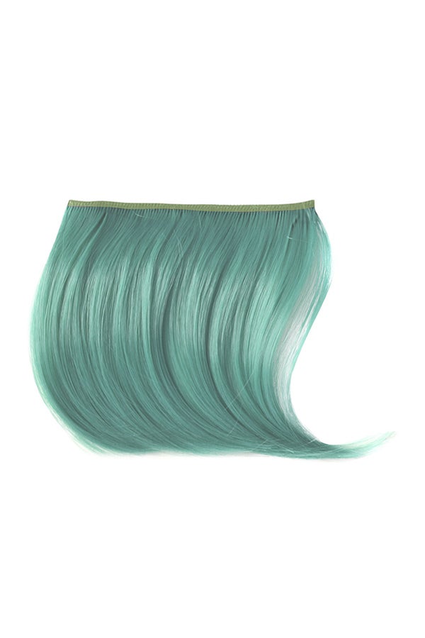 Voberry Clip On Clip In Front Fringe Hair Wig Mint Green 5x5x1cm