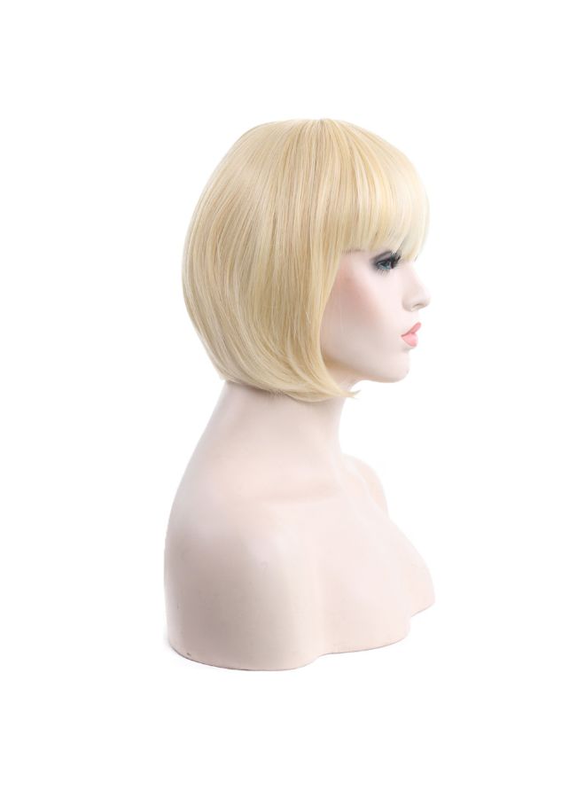 Voberry BOBO Head Short Hair Cosplay Wig Blonde 8x8x8cm - Image 4