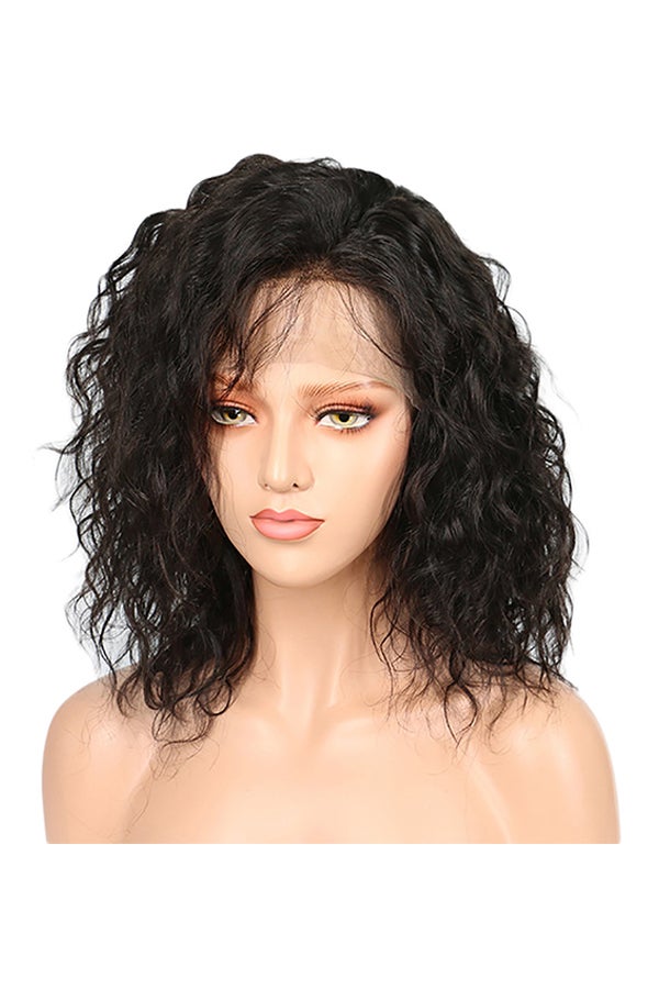 Voberry Brazilian Less Lace Front Full Wig Black 20x18x2cm - Image 1