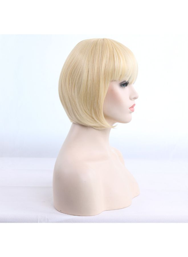 Voberry BOBO Head Short Hair Cosplay Wig Blonde 8x8x8cm - Image 3