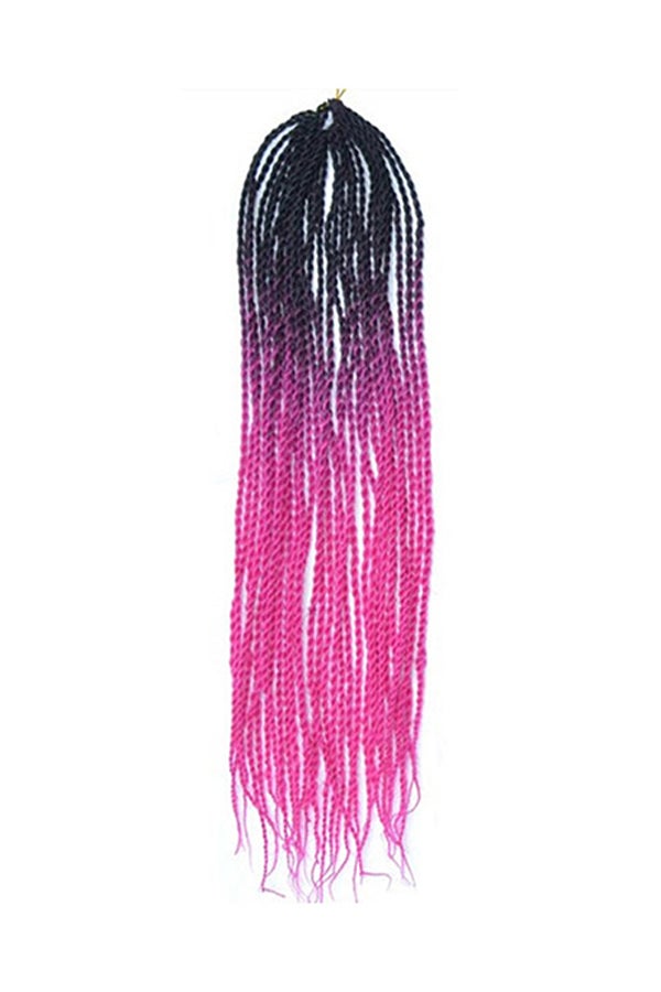 Synthetic Gradient Crochet Braid Wig Multicolour 22x18x1cm