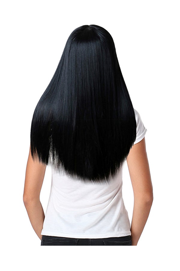 باروكة كوسبلاي لشعر مستعار بقصّة طويلة ومستقيمة أسود 25x20x8سم